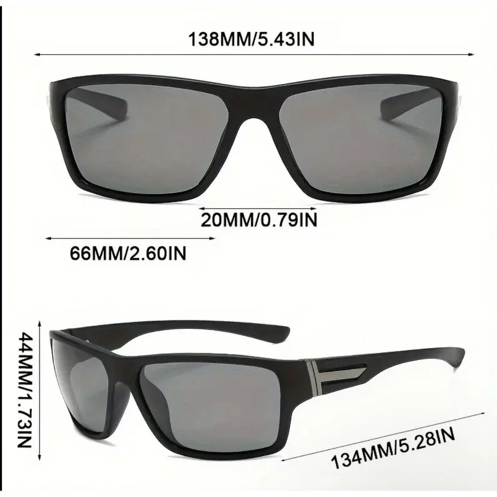 Sport Polarized Men Sunglasses Red Fire Mirrored Lens Driving‎ Fishing Outdoor